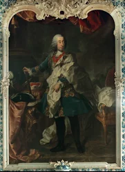 Prince électeur Clemens August, archevêque de Cologne ... (huile sur toile)