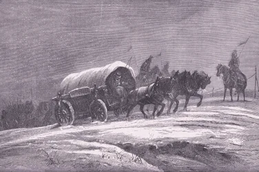 Poste de campagne prussien dans la neige, Histoire de la guerre entre la France et l