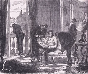 Prussiens occupant une villa près de Paris, Histoire de la guerre entre la France et l