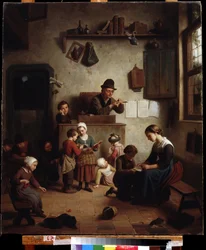 Scène de classe dans une école