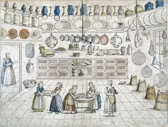 Serviteurs dans la cuisine, Allemagne