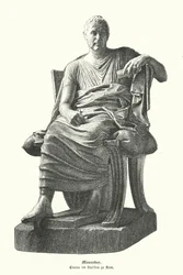 Statue du dramaturge grec Ménandre