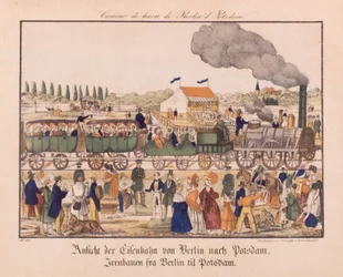 Chemin de fer à vapeur entre Berlin et Potsdam