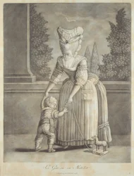 Le garçon en costume de marin, publié par Johann Jakob Haid (1704-67) Augsbourg