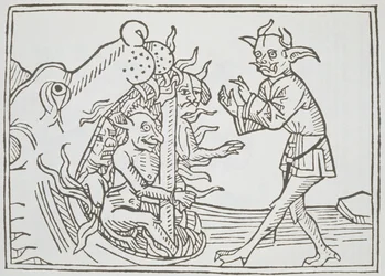 Le diable Belial devant les portes de l