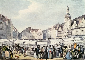 La Foire de Leipzig en 1830