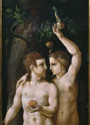 Triptyque de la Création, Adam et Ève, panneau gauche (détail)