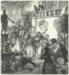 Soulèvement des paysans de la Révolution française (gravure)