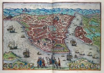 Vue de Constantinople (gravure en couleur)