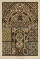 XVIIIe siècle, Sols en mosaïque