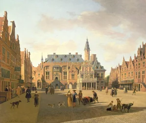 La place du marché avec l