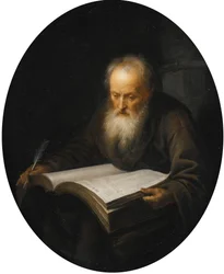 Vieil érudit avec un livre
