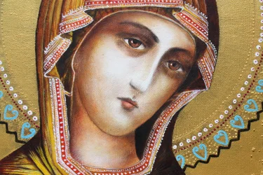 Mary, détail 3, 2001 (sable et acrylique sur toile)