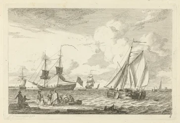 Vue de mer avec divers voiliers