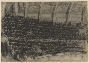 Spectateurs sur les tribunes du Cirque Carré