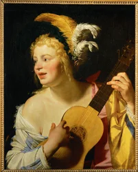 Femme jouant de la guitare - Woman playing the guitar ...
