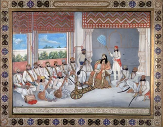 Muhammad Abd al-Rahman dans sa cour