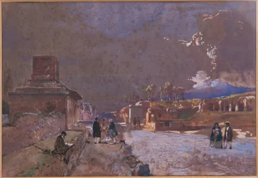 Italie, La Rue des Tombeaux à Pompéi