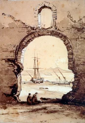 La baie de Naples depuis Posillipo, par Giacinto Gigante (1806-1876)