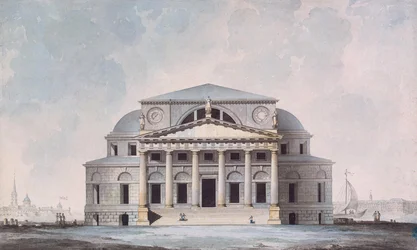 Façade de la Bourse de Saint-Pétersbourg, 1783