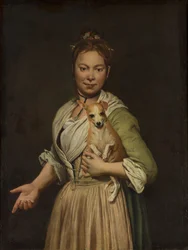 Une femme avec un chien