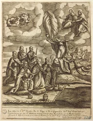 Allégorie de la Sainte Ligue de 1571 stipulée par le Pape Pie V, Philippe d