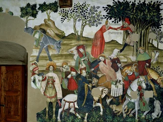La Fontaine de Vie, détail (retour à la fontaine), 1418-30