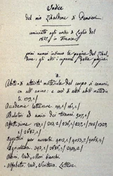 Incipit du manuscrit du Zibaldone (ou "Pensieri") par Giacomo Leopardi (1798-1837). 1817-1832