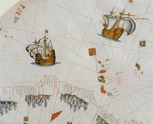 Carte nautique, détail des îles Canaries, 1564