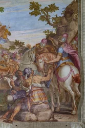 Alexandre le Grand couvrant le corps de Darius d
