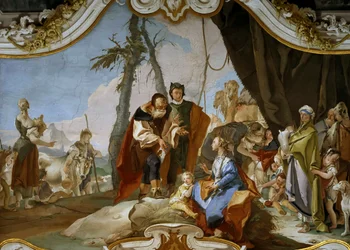 Rachel cachant les théraphim de son père Laban
