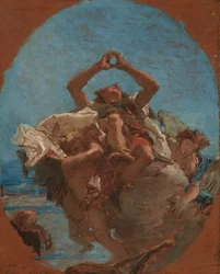 Saint Roch porté au ciel par des anges, vers 1735-1745 (huile sur toile)