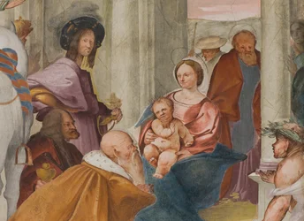 Nef centrale, Cinquième travée nord, Adoration des Mages, Gian Francesco Bembo