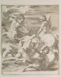 Bataille entre Hercule et les Centaures, 1527