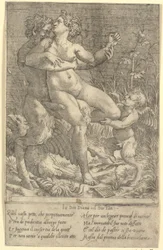 Jupiter transformé en satyre et Diane