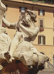 La Fontaine des Quatre-Fleuves, (détail)