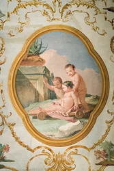 Fresque de la Salle des Putti, dans la Foresteria (Maison d