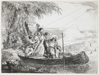 La Sainte Famille entrant dans le bateau de La Fuite en Égypte, 1750-1753