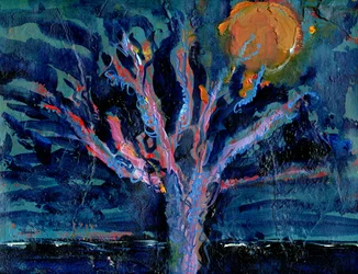 Arbre et lune de fraise, 2016