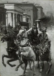 Course au feu, c.1900