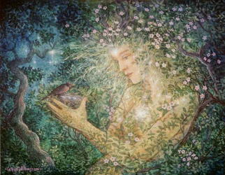Esprit du printemps, 2001 (acrylique sur panneau)