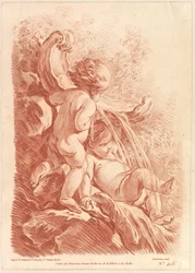 Fontaine avec deux cupidons