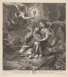 Christ à Gethsémani avec deux anges
