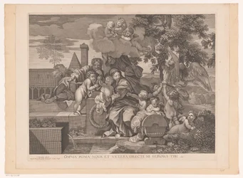 Sainte Famille avec putti près d