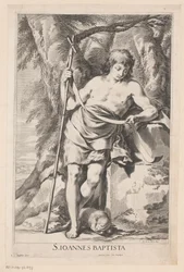 Saint Jean-Baptiste avec bâton et agneau