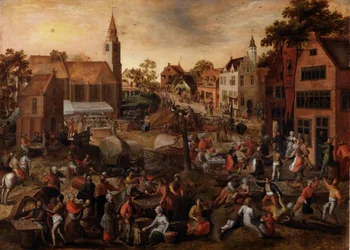 Fête de Saint Georges (huile sur panneau)