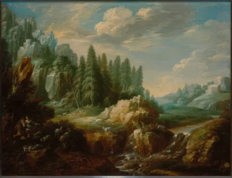 Paysage montagneux boisé