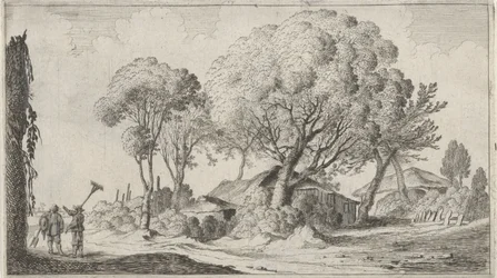 Fermes entre les arbres