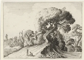 Deux hommes devant un grand arbre