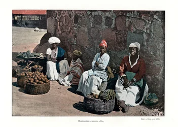 Vendeurs de fruits, Rio de Janeiro, Brésil, 19ème siècle